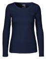 Dames T-shirt Neutral Long Sleeve Navy